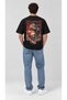 Attack on Titan Eren Yeager Printed Anime T-Shirt Unisex Oversize Black White - 2