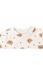 Girl Boy Baby Child Teddy Bear Patterned Camisole Long Sleeve Pajama Set Top and Bottom 2-Piece Set - 5
