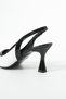 Women's White Patent Leather Pointed Heeled Shoes - 3