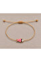 Adjustable Anklet with Pink Enamel Fish Figure - 2