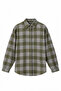 Khaki Ecru Plaid Oversized Lumberjack Shirt - 3
