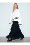 Black Zippered Pleated Skirt - 2