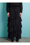 Black Zippered Pleated Skirt - 3