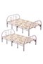 2 سرير حديدي مفرد قابل للطي مع مرتبة مقاس 90 × 190 × 70 سم MS_BED_MTL_0001_WT أبيض