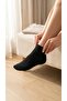 İpek 3 Pairs Women's Bamboo Booties Black Socks Seamless Breathable - 3