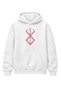Oversize Guts Back Printed Hooded Sweatshirt, Unisex Berserk Anime Themed Hoodie - 2