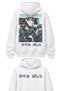 Oversize Demon Slayer Muichiro Tokito Back Printed Hooded Sweatshirt, Unisex Anime Themed Hoodie