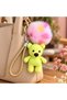 Handmade Amigurumi Teddy Bear Keychain with Pompom Bag Accessory - 2