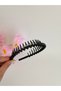 Black Scalloped Zigzag Acrylic Hair Crown Unisex Women Men Toothed Wavy Athlete Football Player Crown