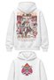 Oversize Portgas D Ace Back Printed Hooded Sweatshirt, Unisex One Piece Themed Anime Hoodie