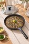 Marina 32 cm Fish Pan with Removable Handle and Lid, Pancake Pan