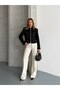 Women's Special Model Scuba Suede Fabric Zippered Jacket with Apollet Detail - 7