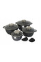 Set de ghivece 8e POTS BLACK stone - 2