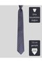 Black Striped Dark Gray Silk Tie – 7.5 cm Wide - 4