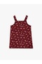 Floral Pocket Square Neck Velvet Gilet Dress with Straps - 2