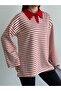 Women's Striped Tshirt Sweatshirt - 3