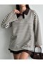 Women's Striped Tshirt Sweatshirt
