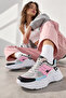 Women's Pink Gray White Chunky Sneaker High Thick Sole Casual Sports Shoes