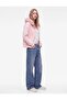 Comfortable Fit Long Sleeve Zippered Faux Fur Hooded Sweatshirt with Raised Pockets - 3