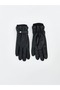 Lcw Accessories Men's Black Leather Look Gloves - 4