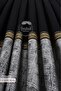 1-3 Regular Pleated Hermes Model Luxury Panel Backdrop Curtain, Black Gold Striped Living Room Backdrop Curtain - 5