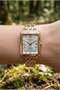 Rose Gold Square Case Women's Wristwatch |   30 mm Steel Cord, Modern and Stylish Design - 3