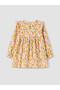 Özmarka New Season Ecru Ruffled Floral Baby Girl Dress - 3