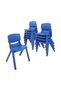 Stackable Plastic Kids Learning Chairs for Playrooms 44x51x77cm - 2