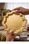 Luxury 6 Pieces Star Model 25 cm Stainless Steel Gold Color Tray - Decorative, Coffee Tray - 2