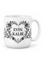 Heart of the House Written Floral Porcelain Mug 300 ml – Gift for Mother, Mother's Day Gift, Printed Coffee Cup - 8