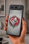 Gm 26 Compatible Printed, Matte Black, Soft Silicone, Protective, Shock-Absorbing Cover, Case