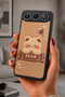 Gm 26 Compatible Printed, Matte Black, Soft Silicone, Protective, Shock-Absorbing Cover, Case