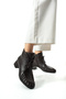 Nancy Genuine Leather Pleated Detailed Thick Heeled Brown Women's Boots - 2