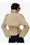 Model: Stand-Up Collar, Back Windbreaker Detail, Lined Women's Trench Coat Jacket Trench Coat - 3