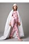 Crew Neck Printed Girls' Pajama Set (W6) - 2