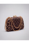 Women's Leopard Patterned Evening Dress Bag - Wedding Engagement Henna Graduation and Special Event Evening Bag - 3