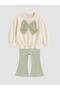 Bow Detailed Baby Girl Sweatshirt and Leggings (W6) - 6
