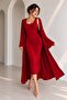 U-Necklace Sleeveless Dress and Cardigan Two-Piece Set - 7