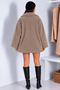 Women's long sleeve collared wellsoft coat with front button closure - 3