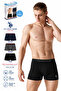 Men'S, Licensed, Uspa, 95% Cotton, 5% Elastane, Flexible Waistband, Colorful, Comfort, 3-Piece Boxer Set - 3