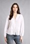 V-Neck Buttoned Relax Fit Jacquard Long Sleeve Tunic H3263Ax26Au - 3