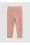 Lcw Kids Pink Elastic Waist Ribbed Girls' Leggings