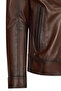 Carter Men's Brown Double-Breasted Collared Leather Jacket 26Wgd6490Bt - 6