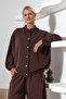 Oversize Premium Cupra Modal Textured Buttoned Double Set - 6