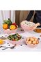 Castaway Deep Plastic Nesting Bowl, 5.07 Quart, Pink - 2