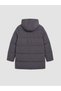 Anthracite Hooded Girls' Inflatable Coat - 2