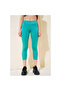 Stretchy high waist green long shiny disco leggings