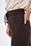 Elastic Waist Non Denim Trousers Brown - 6