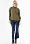 Half Pat Basic Blouse Khaki - 2