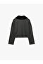 Long Sleeve Buttoned Faux Fur Collar Knitwear Cardigan - 2